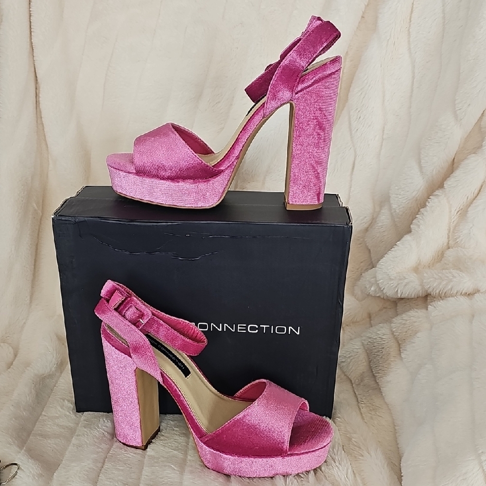 French Connection Pink Platform Heels